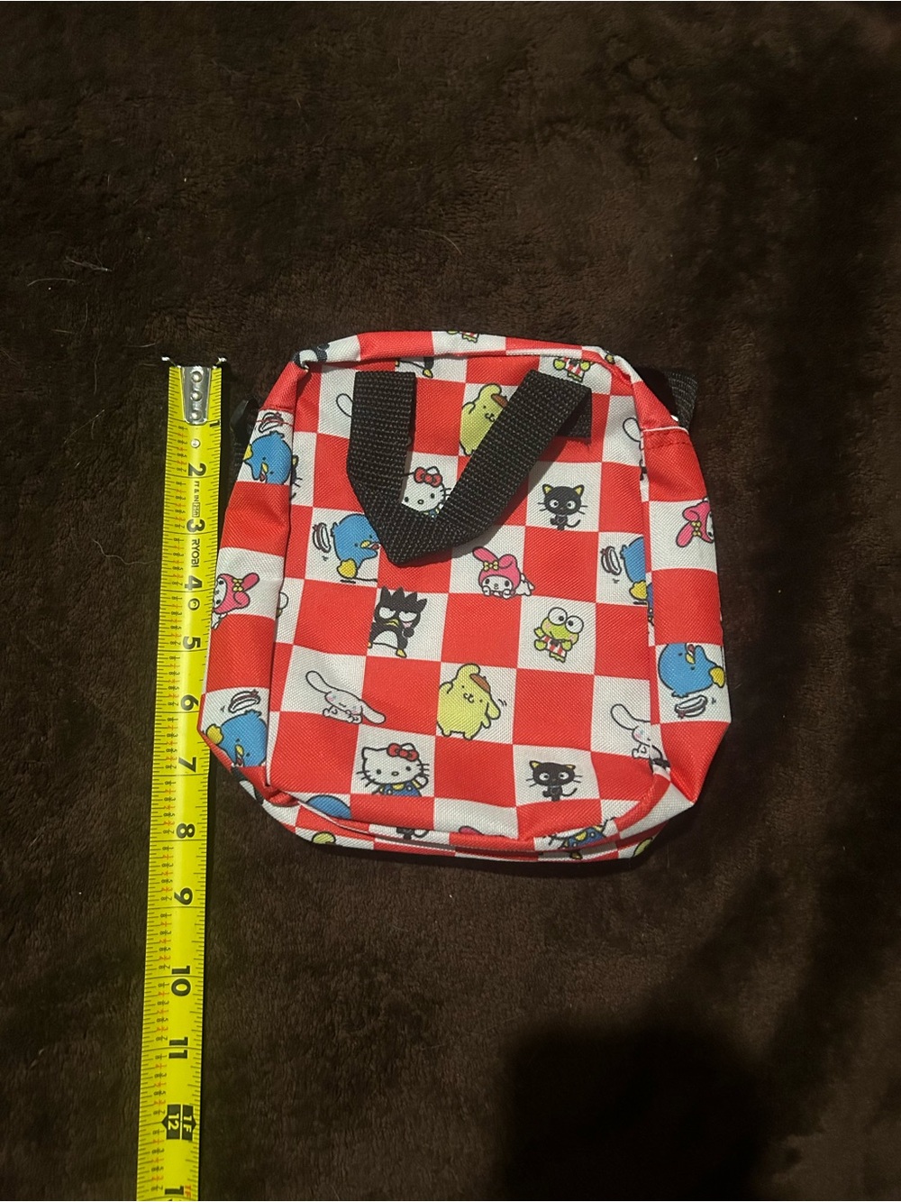 Hello kitty and friends Crossbody bag , red and white checkered ✨